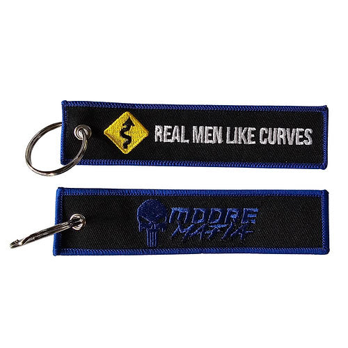 "Real Men Like Curves" Keychain