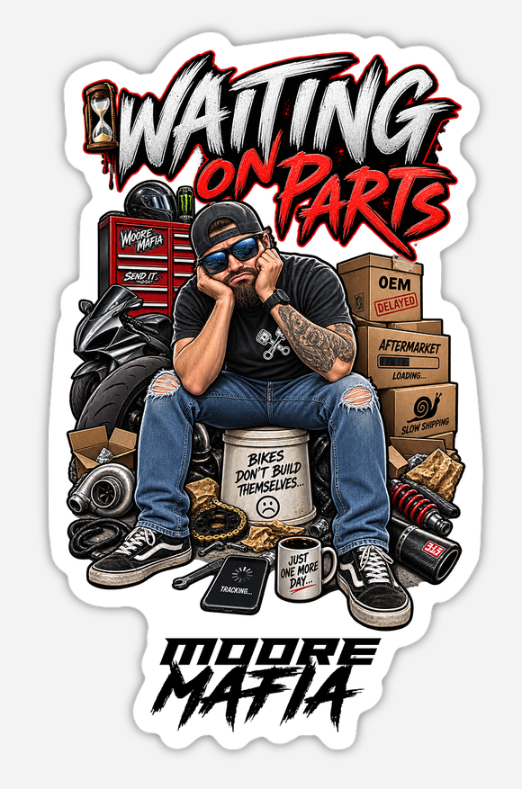 Waiting On Parts Sticker