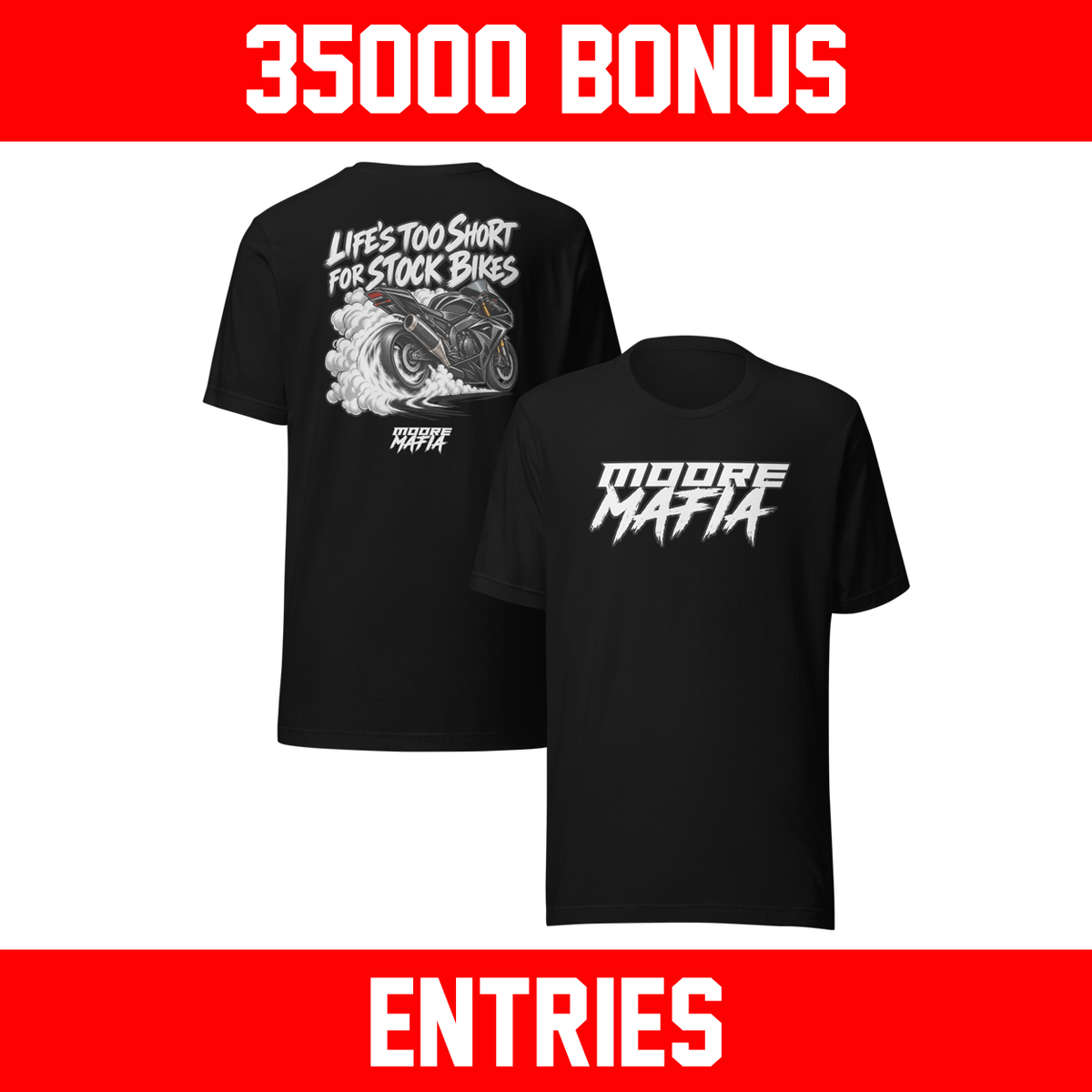 Life's Too Short For Stock Bikes Unisex T-Shirt ***35,000 BONUS ENTRIES *** ENDS 5PM EST 10/18/2026