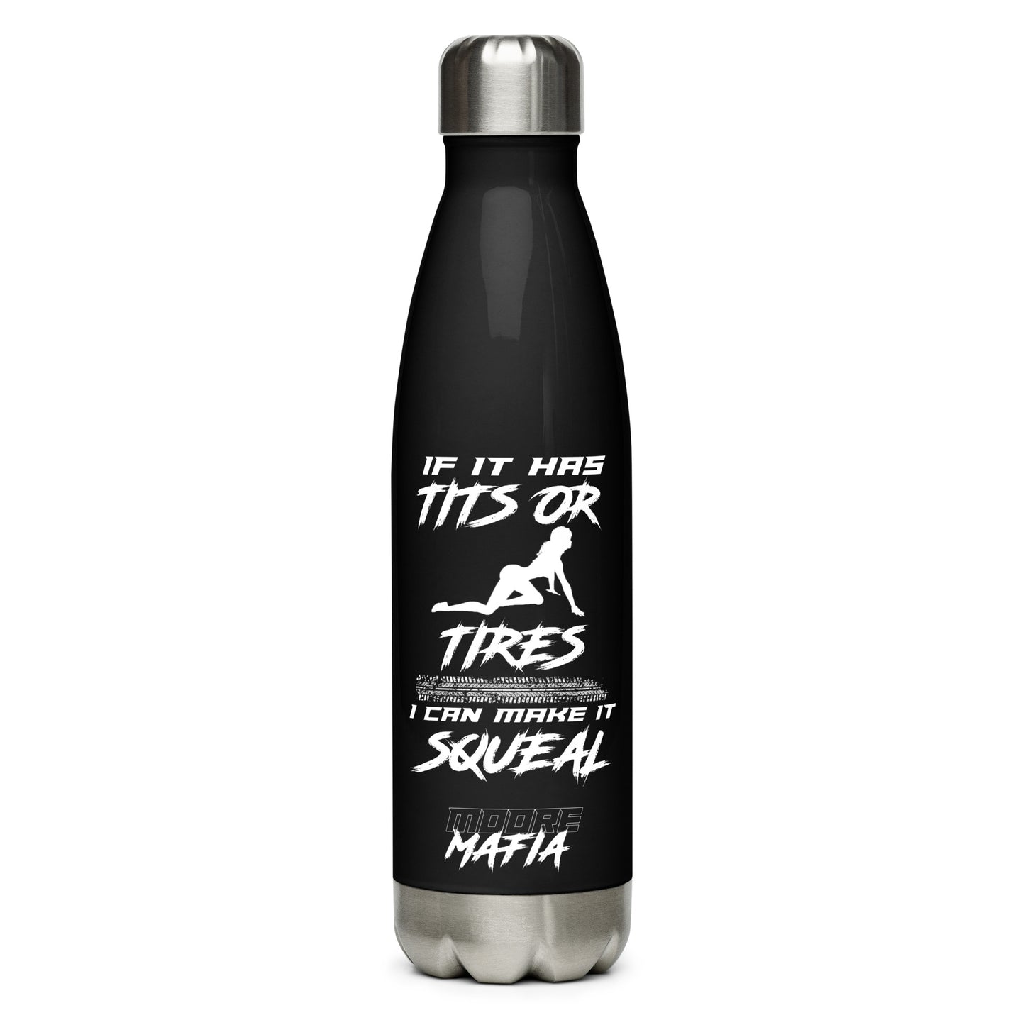 Tits Or Tires Stainless Steel Water Bottle