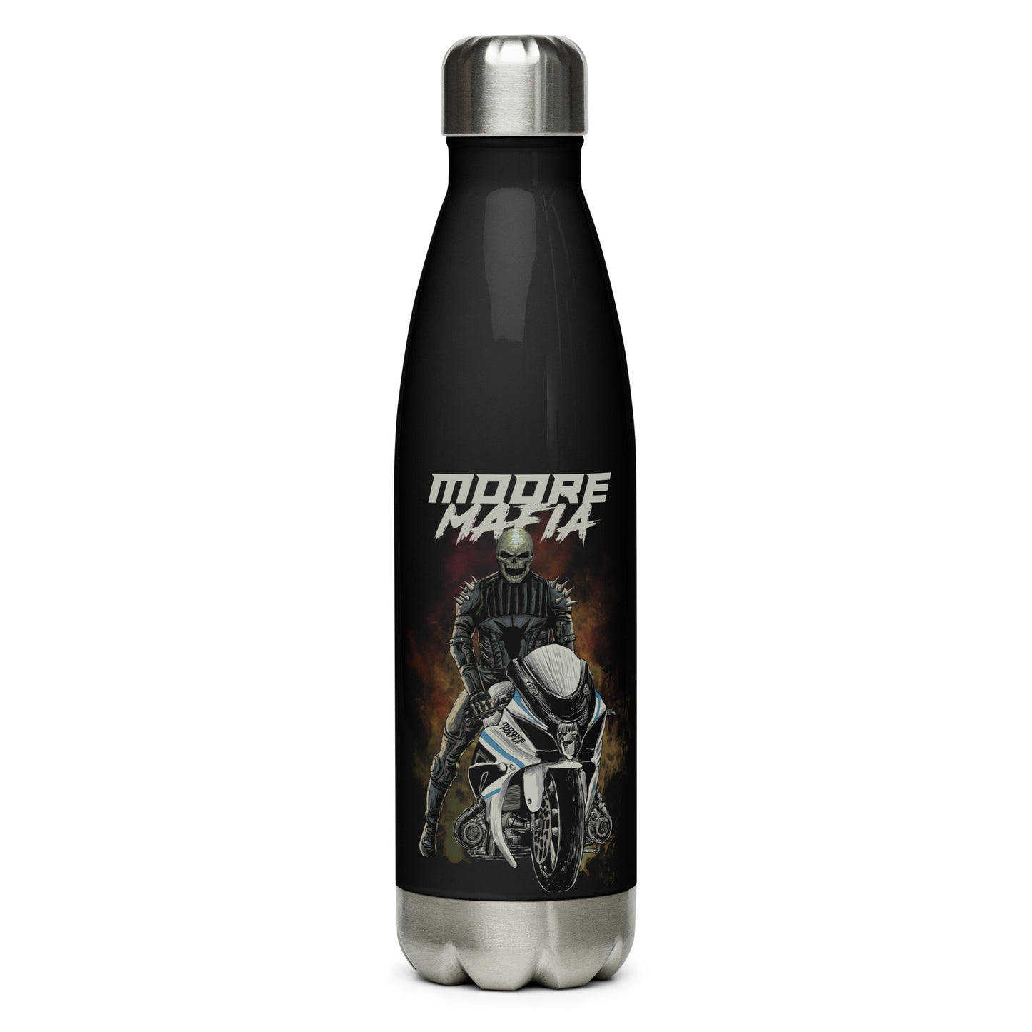 Skull Twin Turbo Rider Stainless Steel Water Bottle