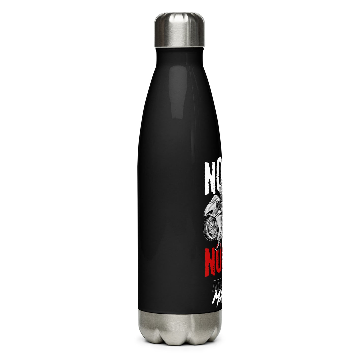 No Pit Stops Stainless Steel Water Bottle