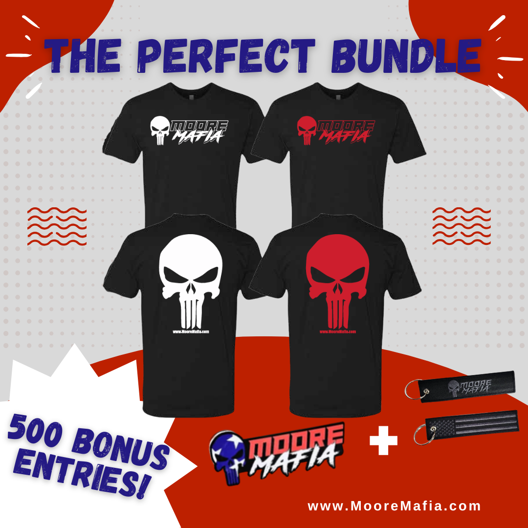 The Perfect Bundle 2 T-Shirts / Keychain / 2 Sticker Bundle - 500 Bonus Entries