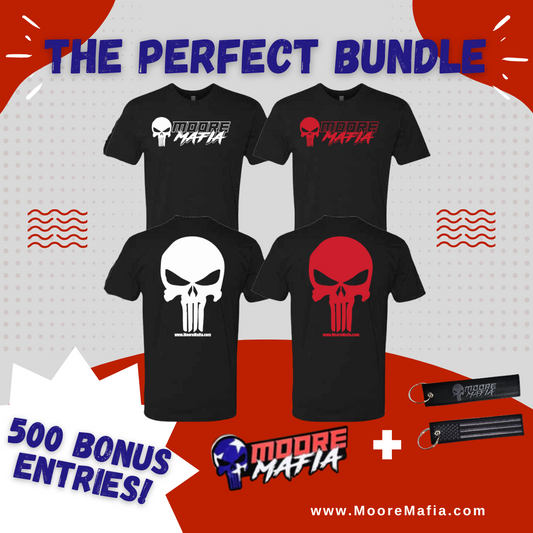 The Perfect Bundle 2 T-Shirts / Keychain / 2 Sticker Bundle - 500 Bonus Entries