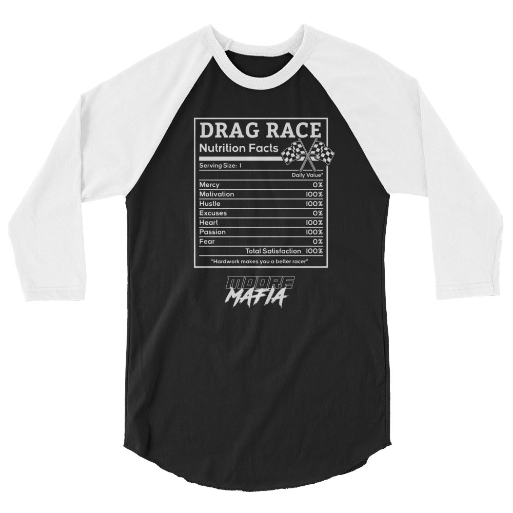 Drag Race Nutritition 3/4 Sleeve Raglan Shirt