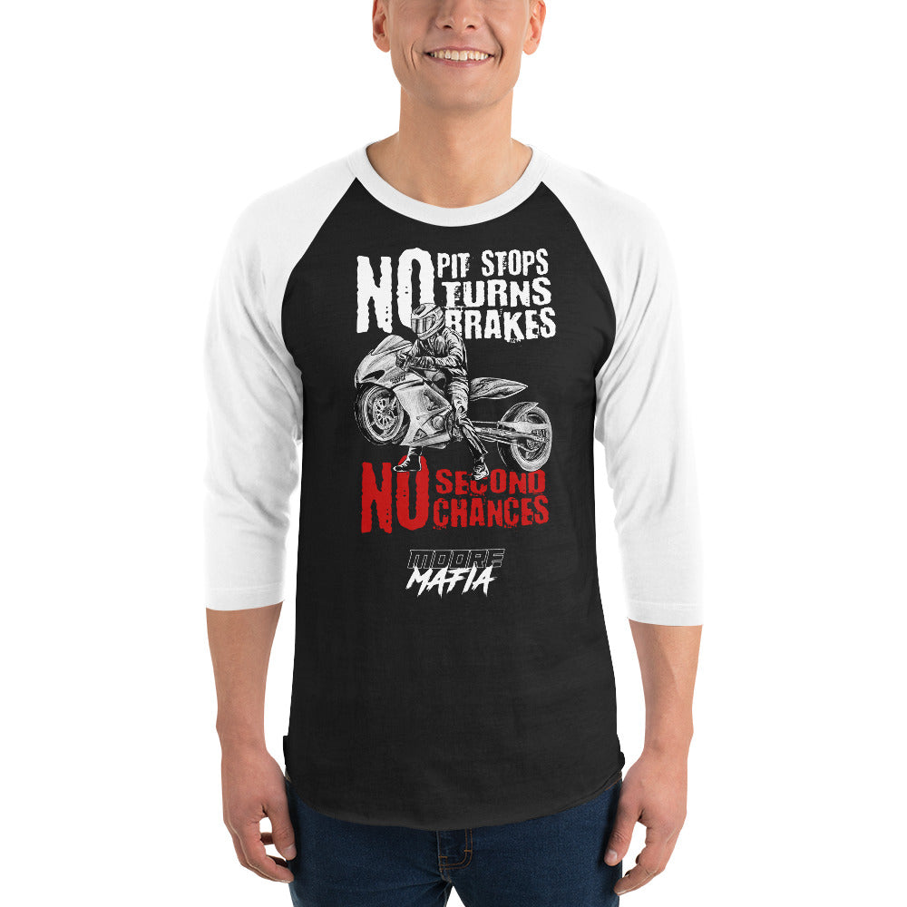 No Pit Stops 3/4 Sleeve Raglan Shirt