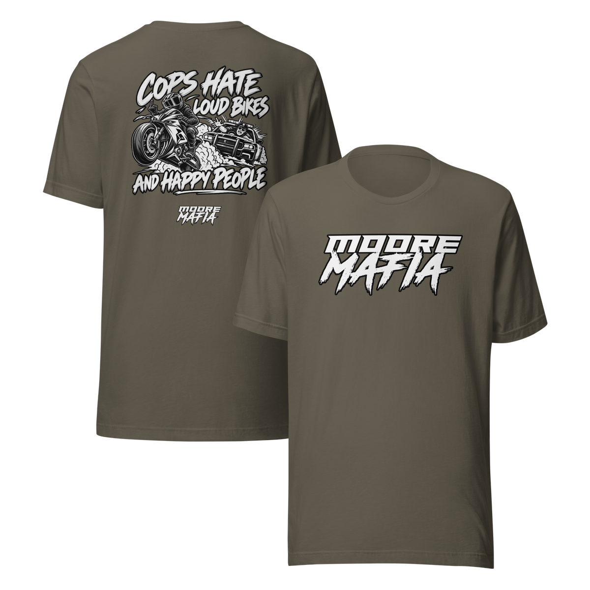 Cops Hate Louds Bikes And Happy People Unisex T-Shirt ***50,000 BONUS ENTRIES ***