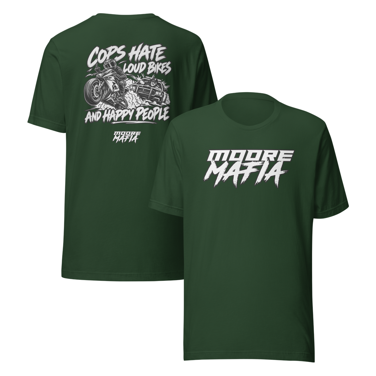 Cops Hate Louds Bikes And Happy People Unisex T-Shirt ***50,000 BONUS ENTRIES ***