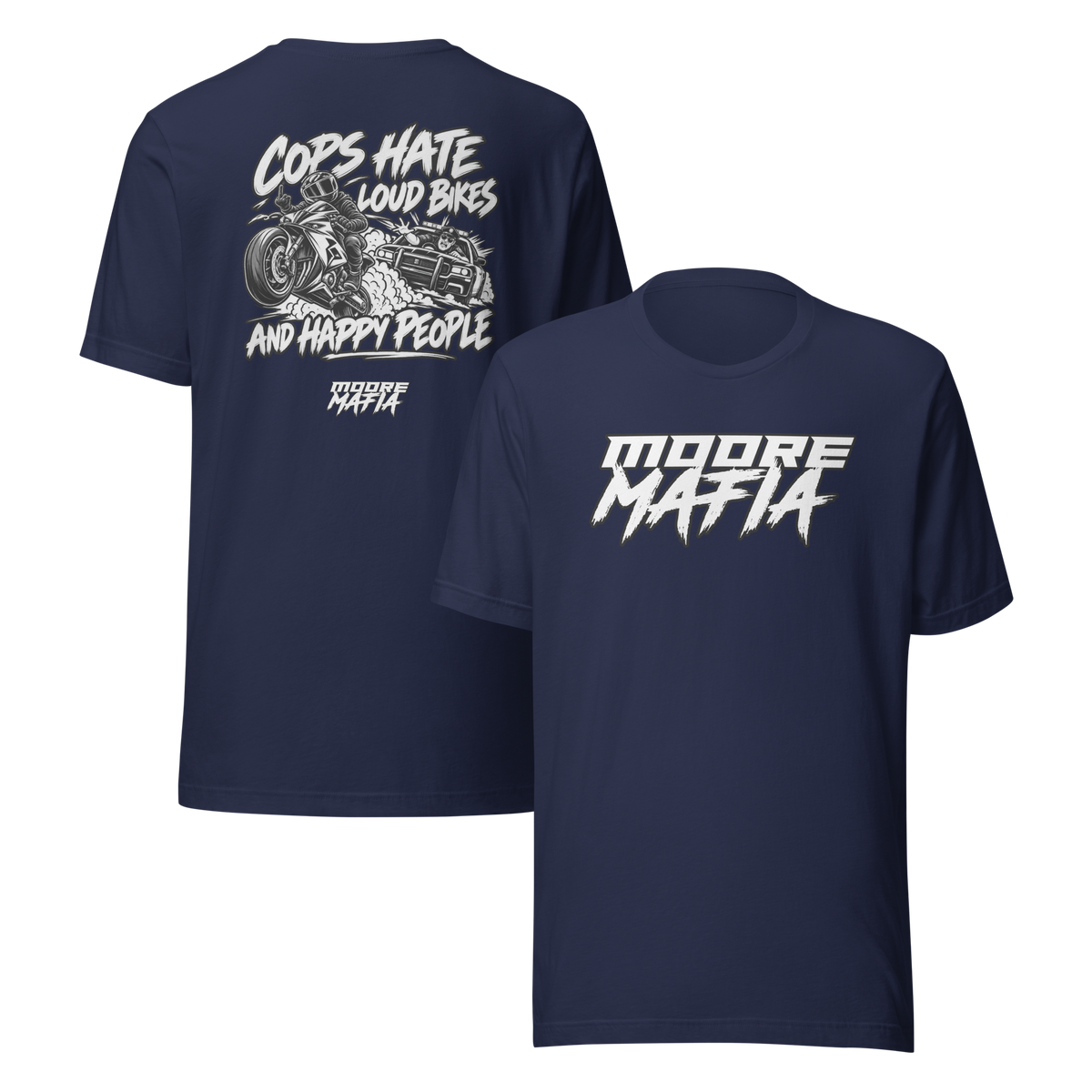 Cops Hate Louds Bikes And Happy People Unisex T-Shirt ***50,000 BONUS ENTRIES ***